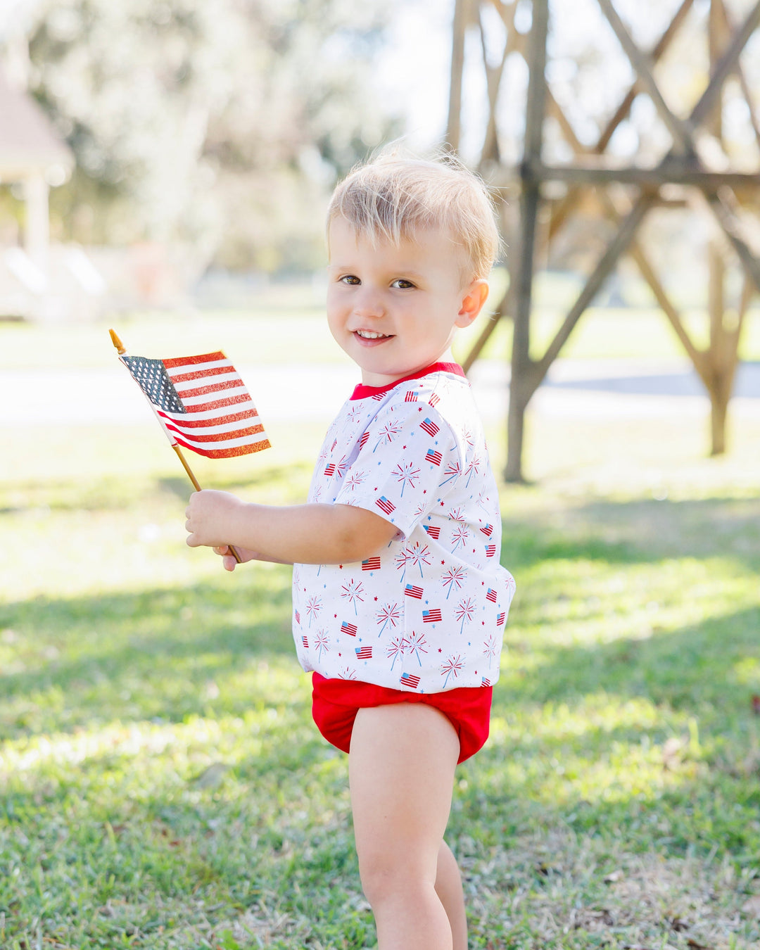 Fireworks and Freedom Diaper Set