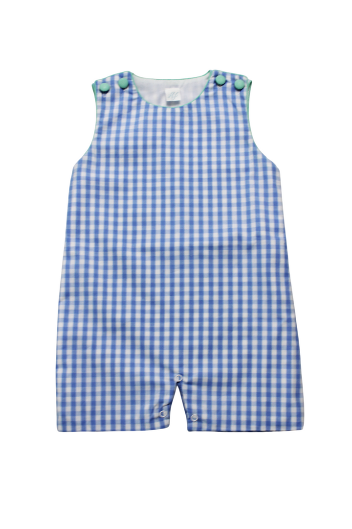 Hampton Mint and Blue Gingham Jon Jon