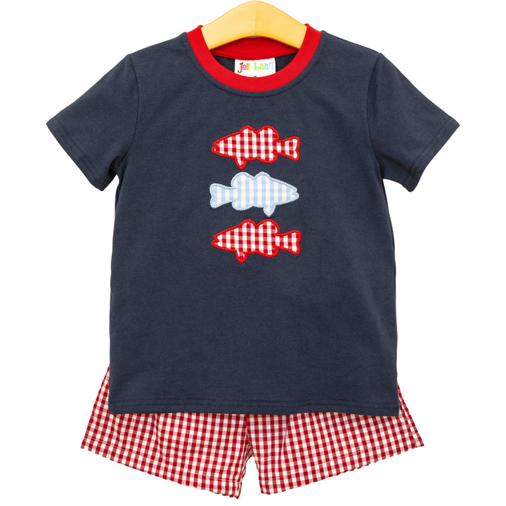 Patriotic Fish Trio Short Set