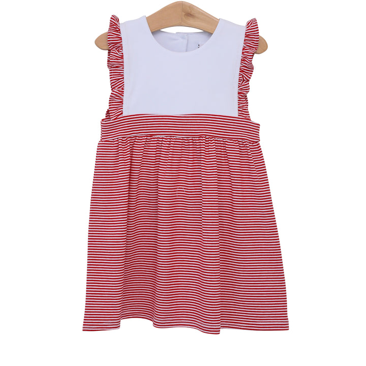 Sophia Dress - Red Stripe