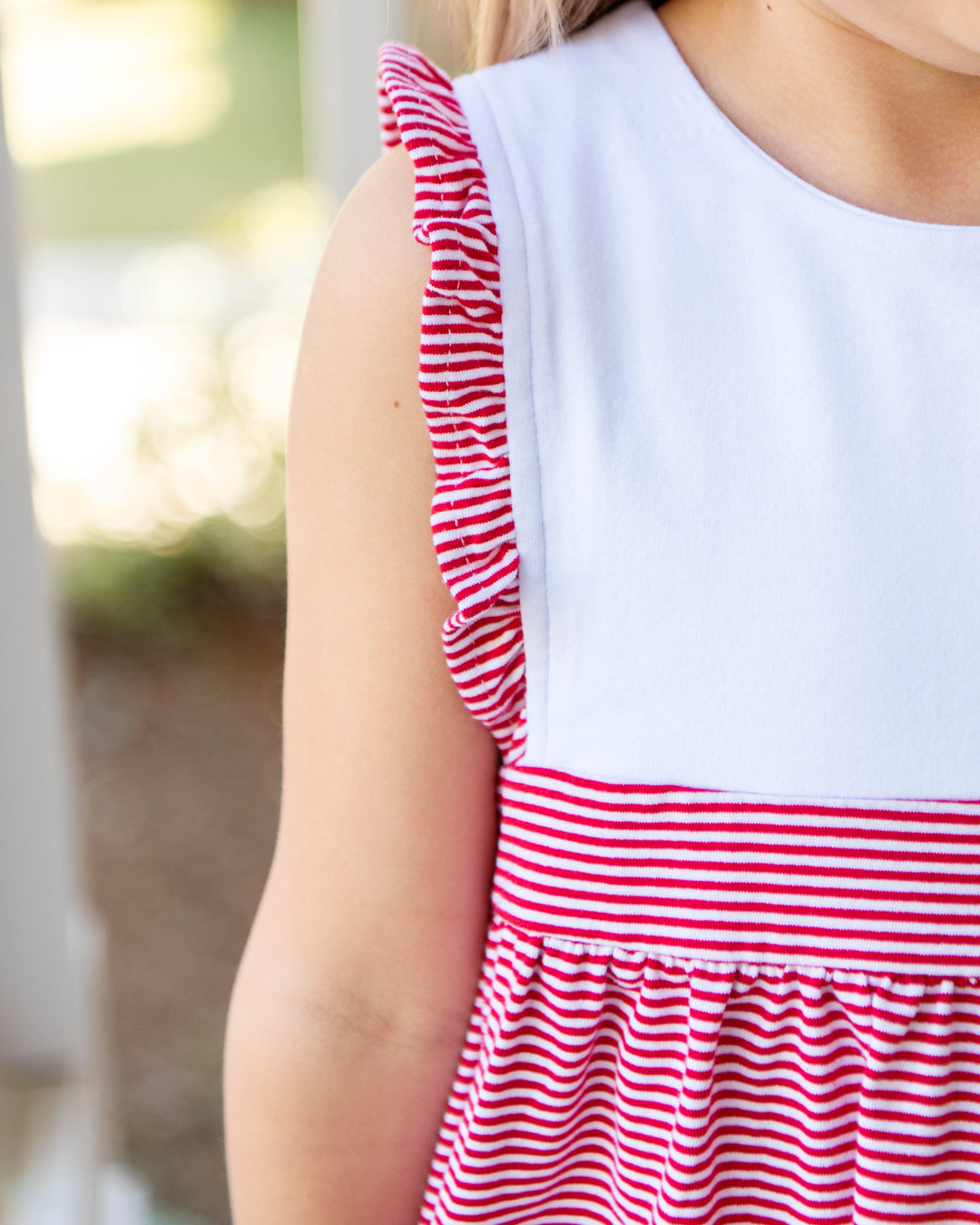 Sophia Dress - Red Stripe