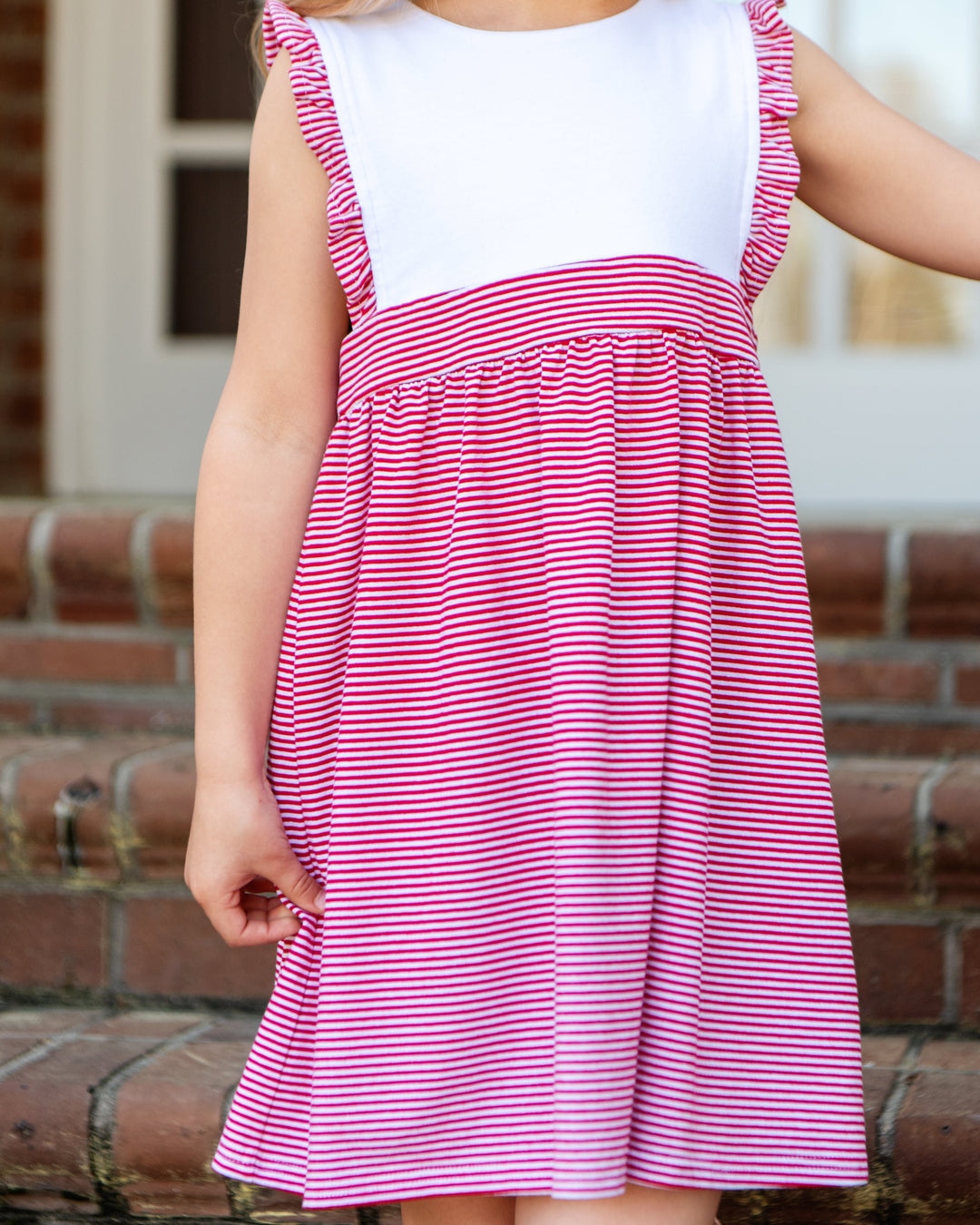 Sophia Dress - Red Stripe