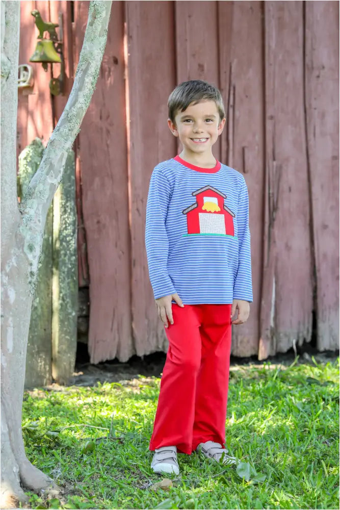 Barn Applique Pants Set Fall 2024