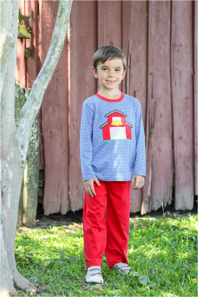 Barn Applique Pants Set Fall 2024