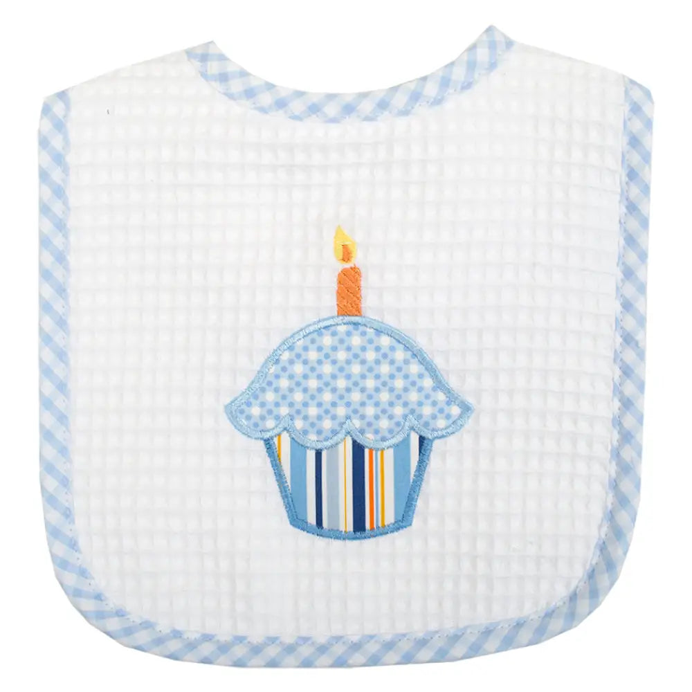 Blue Birthday Bib By 3 Marthas New