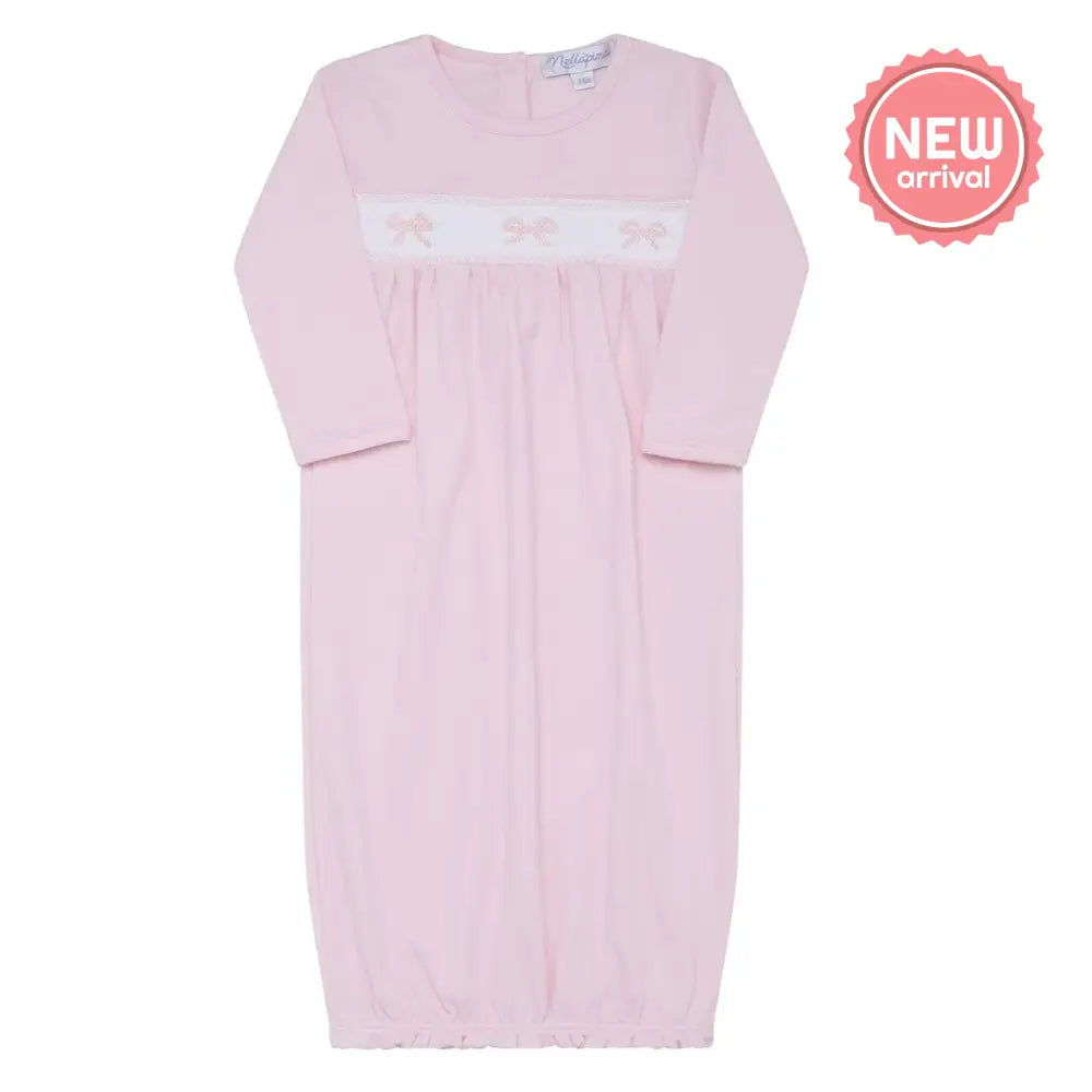 Bow Baby Girl Gown- Nella Pima New