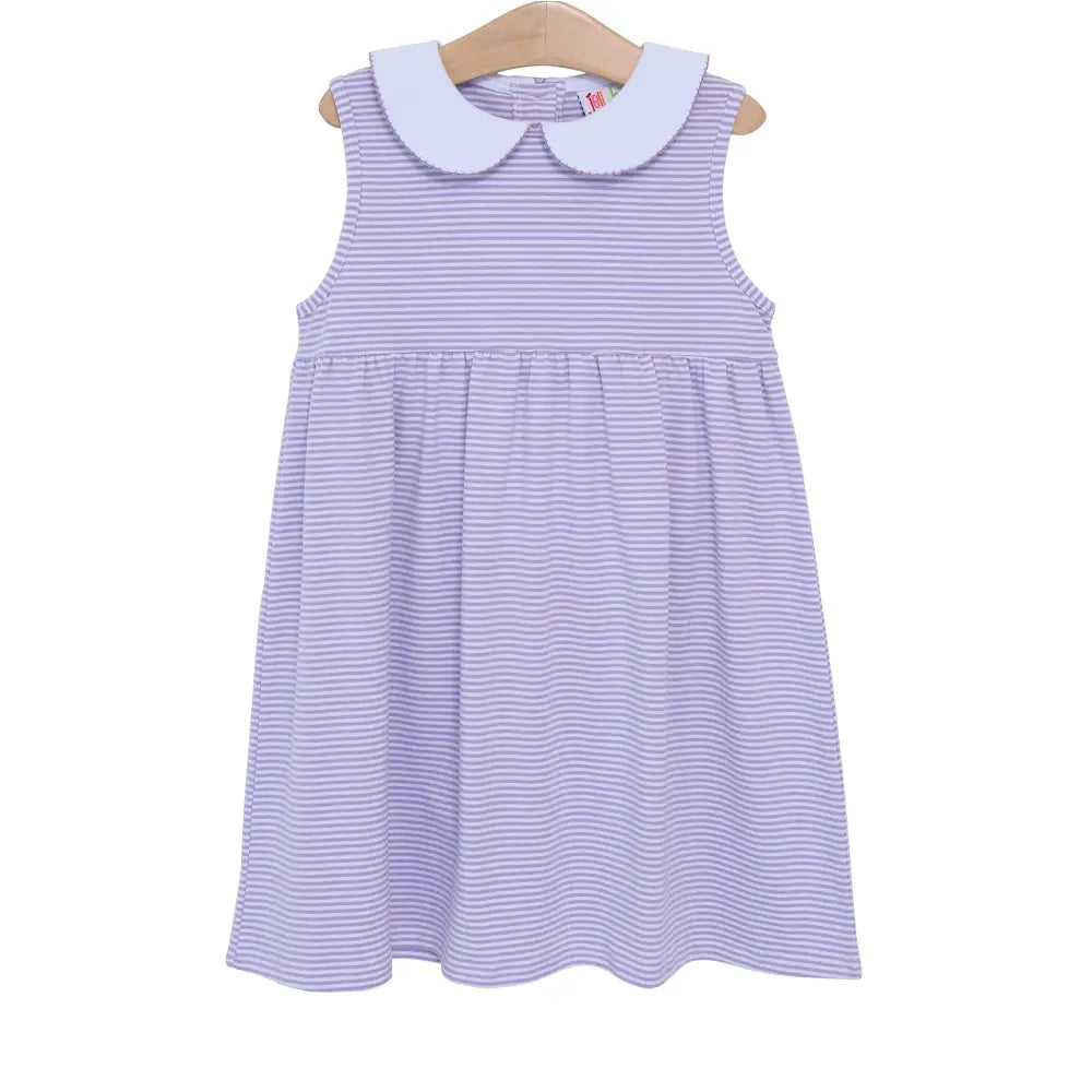 Charlotte Sleeveless Dress- Lavender Stripe Preorder Summer