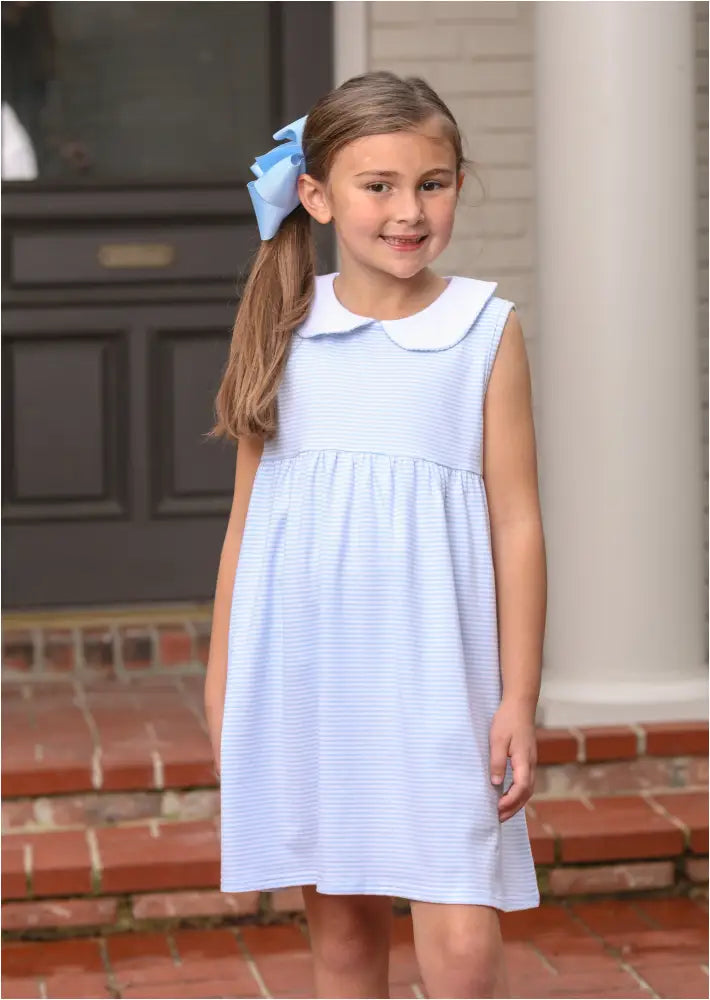 Charlotte Sleeveless Dress- Light Blue Stripe Preorder Summer