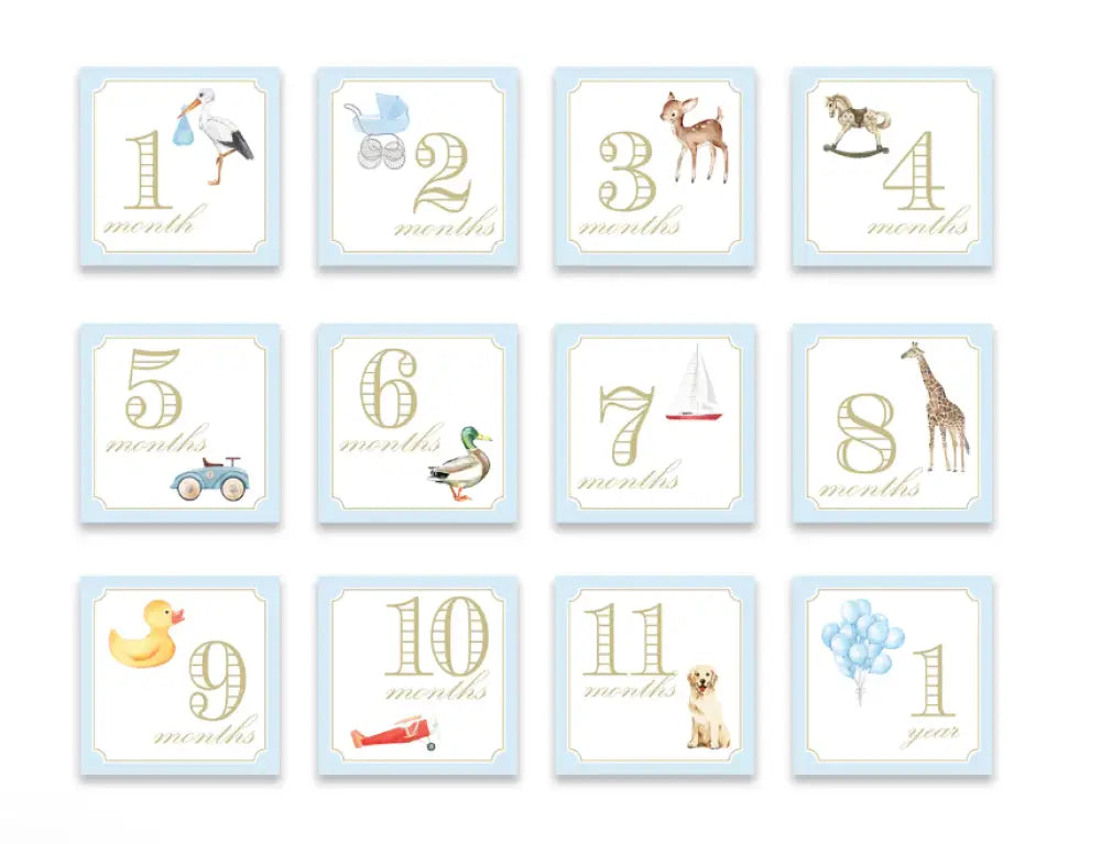 Classic Boy Milestone Cards