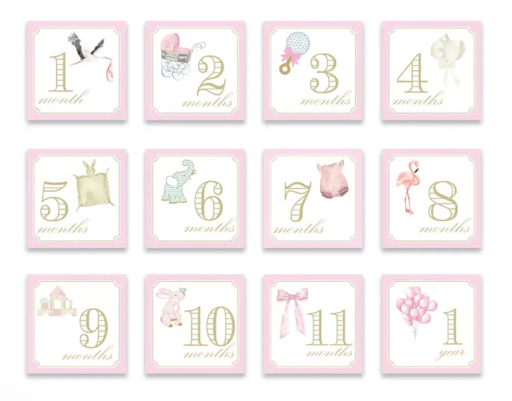 Classic Girl Milestone Cards