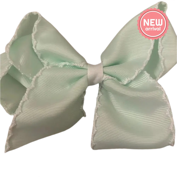 Classic Grosgrain Moonstitch Hair Bow - Large New Accessory