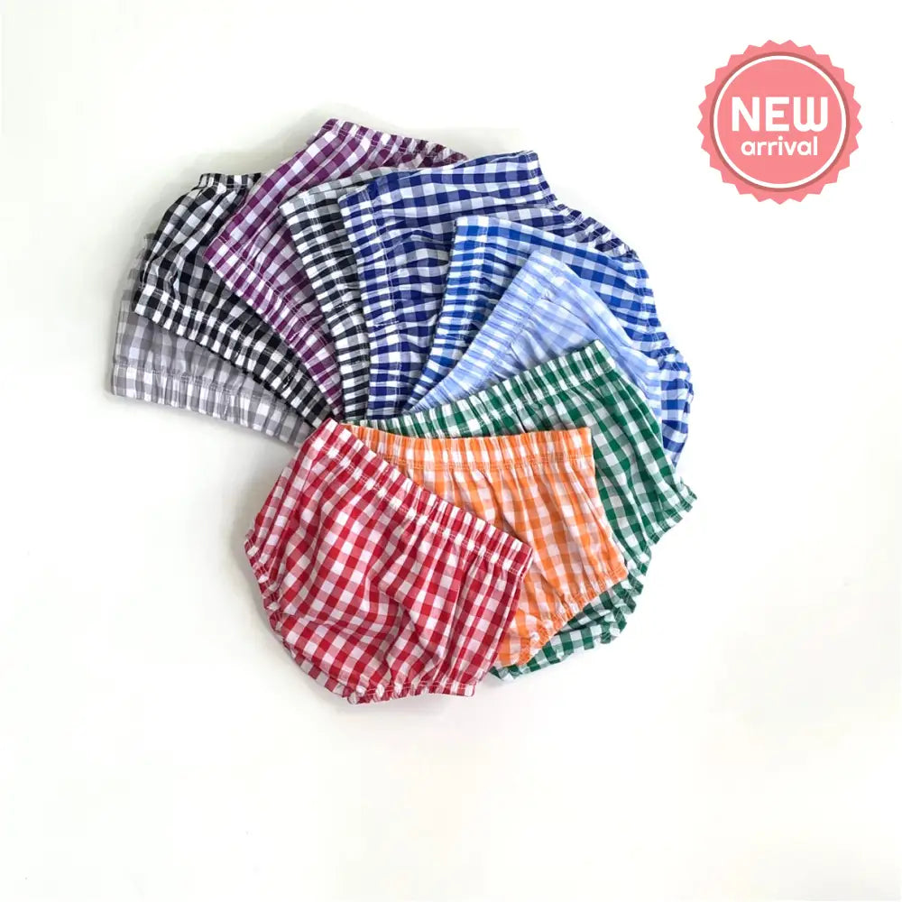 Gingham Diaper Cover New Baby