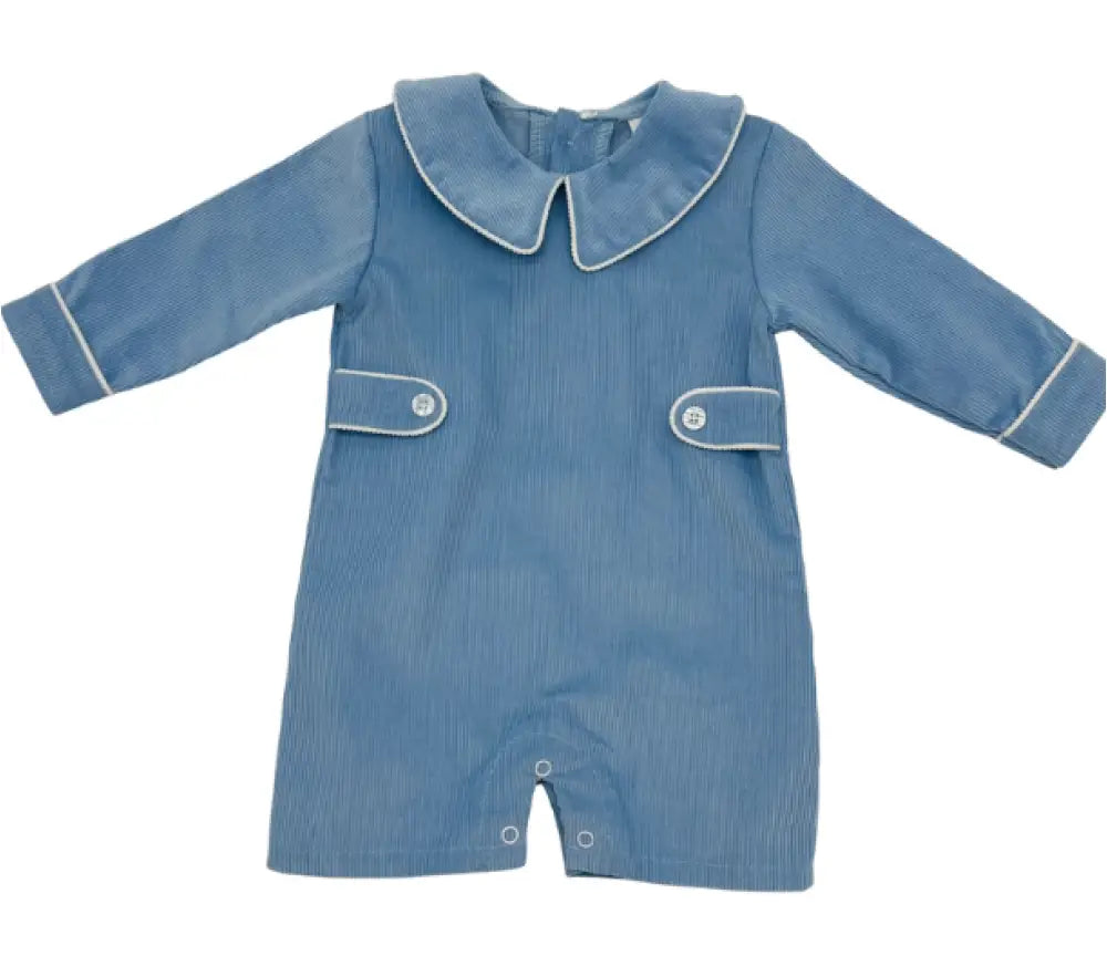 Hampton James Blue Corduroy Romper Wholesale