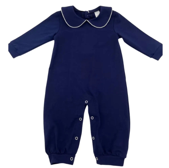 Hampton James Long Sleeve Collar Navy Romper Wholesale