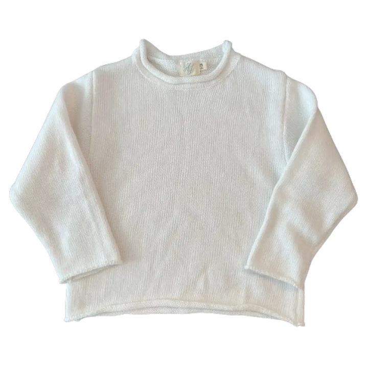 Hampton James Rollneck Sweater - White