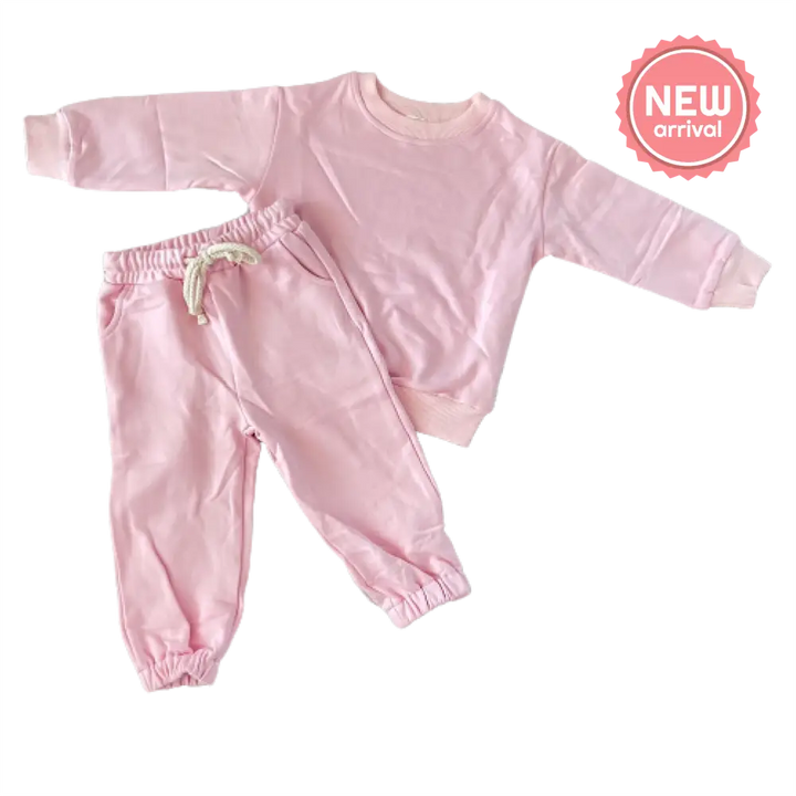 Hampton James Unisex Jogger Set - Light Pink Sweatshirt