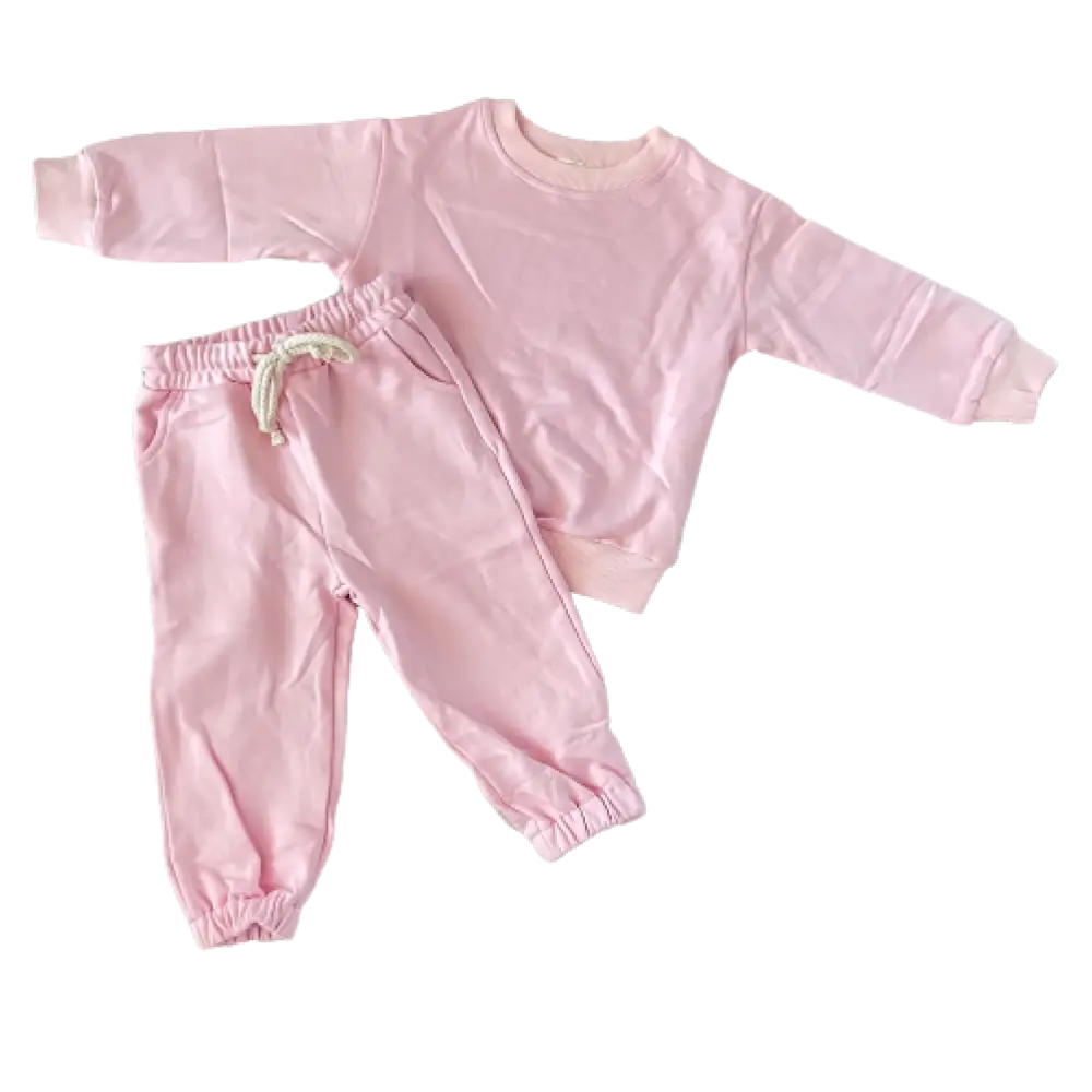 Hampton James Unisex Jogger Set - Light Pink Sweatshirt