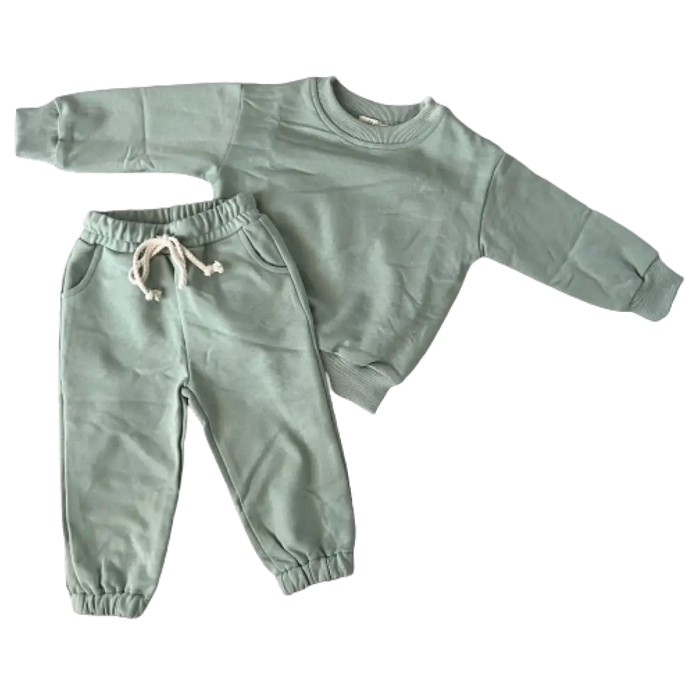 Hampton James Unisex Jogger Set - Sage Green Sweatshirt