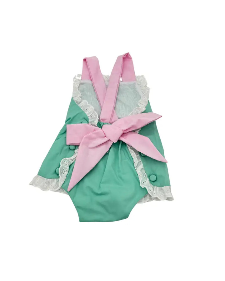 Hampton Mint And Light Pink Sunsuit Wholesale