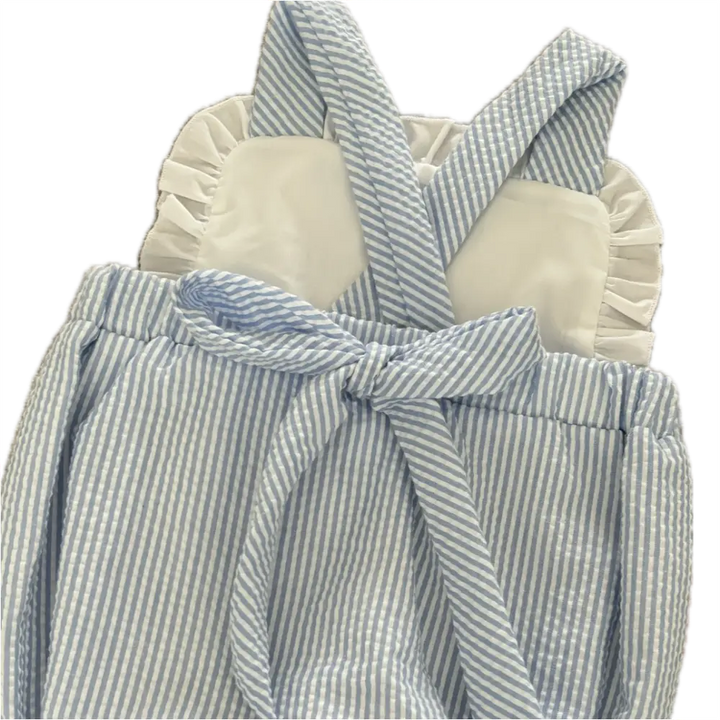 Hampton Seersucker Ruffle Sunsuit Wholesale