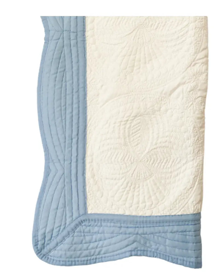 Heirloom Blanket White/Blue