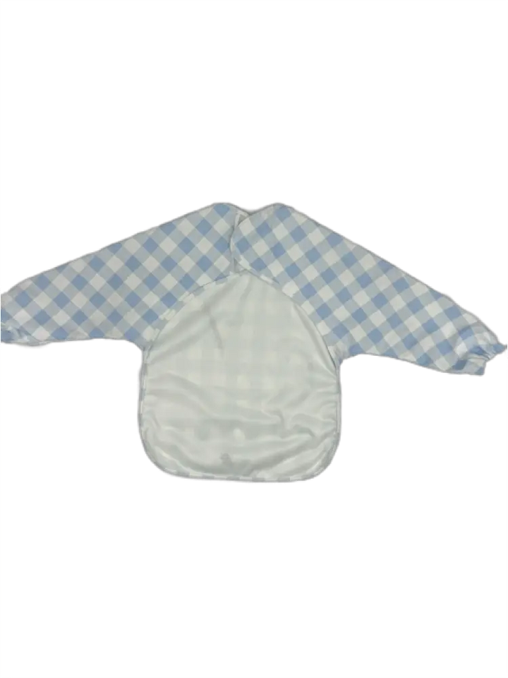 Long Sleeve Signature Catch All Bib - Blue Gingham