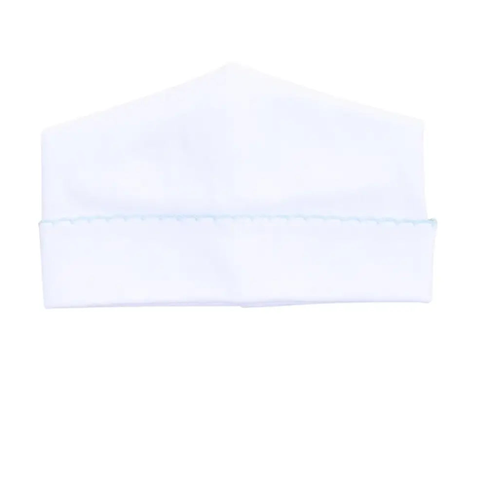 Magnolia Baby Essentials White Hat With Blue Trim