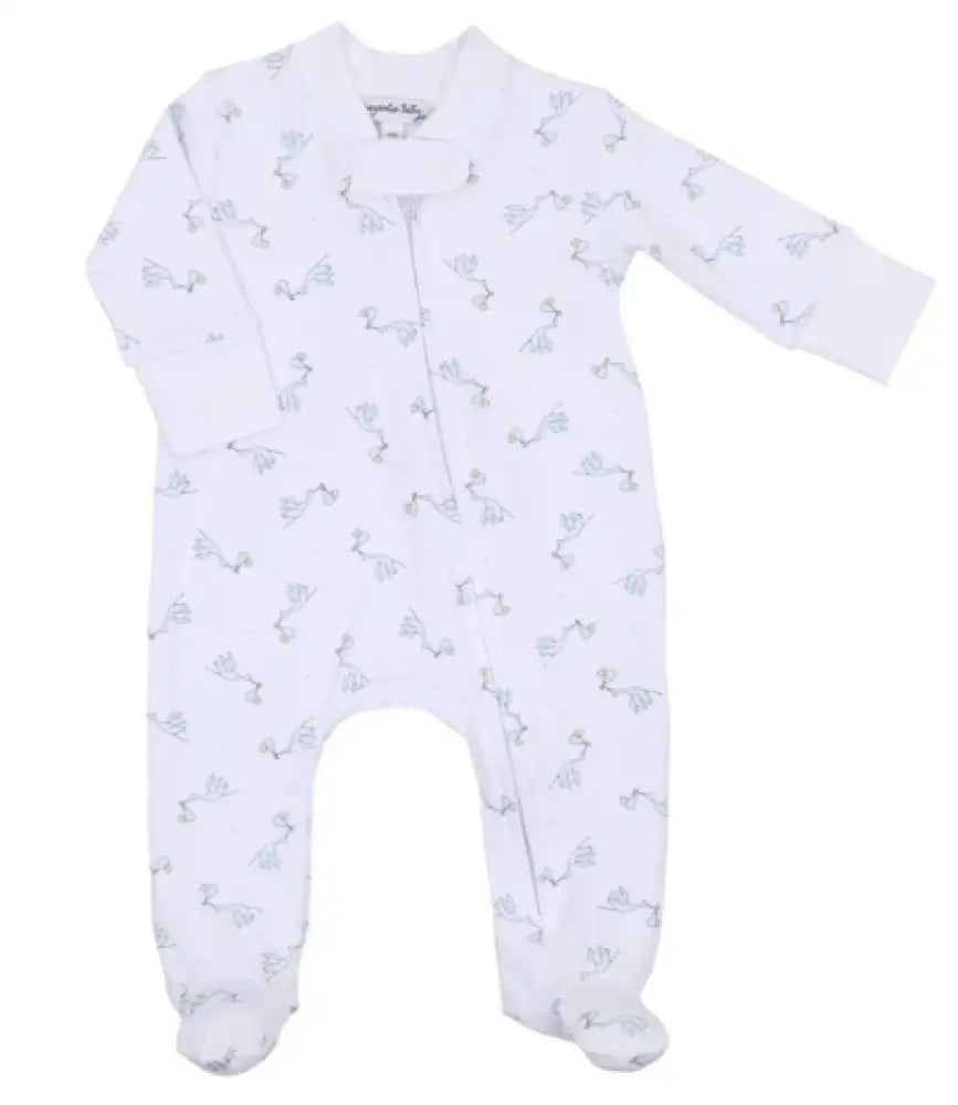 Magnolia Baby - Worth The Wait Printed Footie Blue