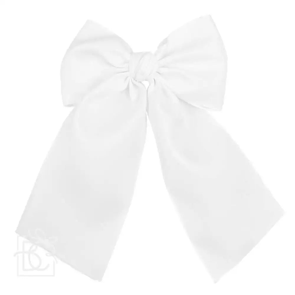 Opaque Satin Bow W/ Euro Knot & Tails New Accessory