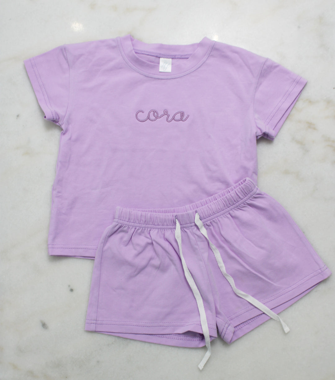 Hampton James Cotton Short Set - Purple