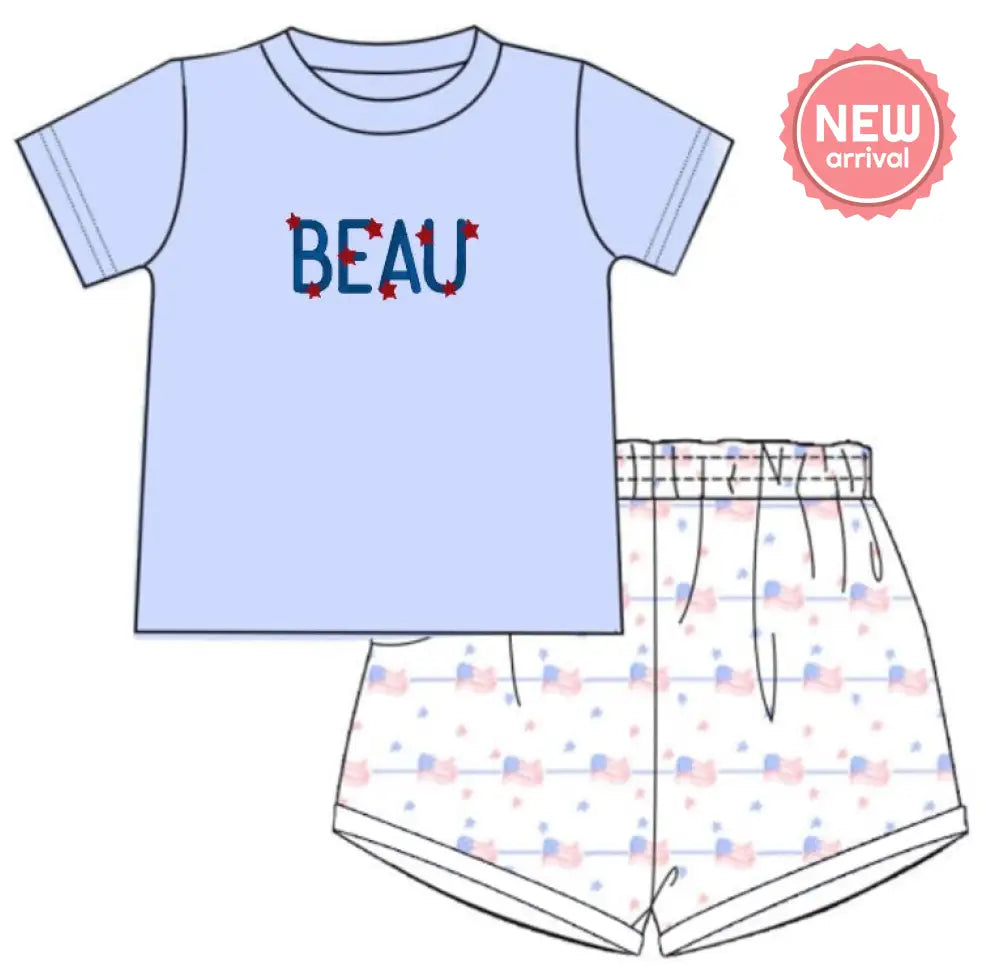 Stars And Stripe Short Set New Boy