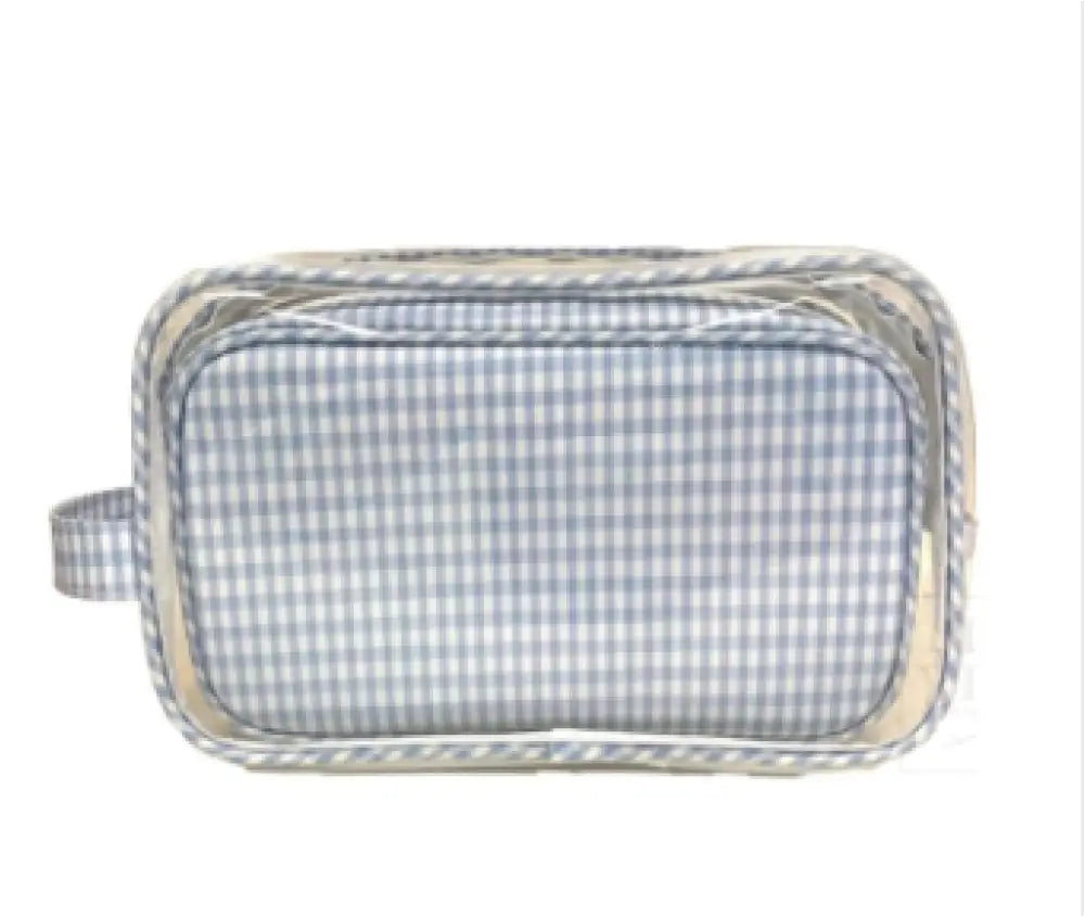 Trvl - Duo Clear Bag Gingham Mist Warehouse