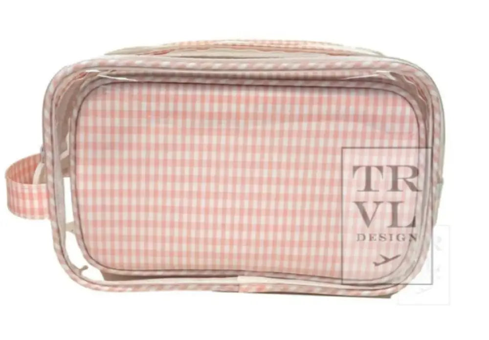 Trvl - Duo Clear Bag Gingham Taffy Warehouse