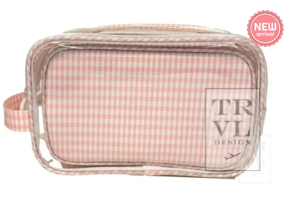 Trvl - Duo Clear Bag Gingham Taffy Warehouse