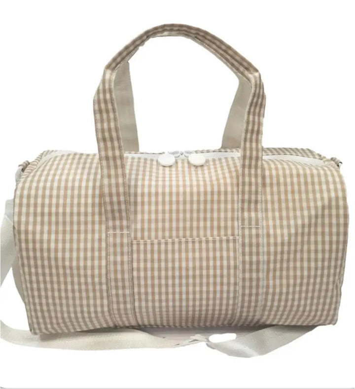 Trvl Gingham Khaki Weekender New Bag