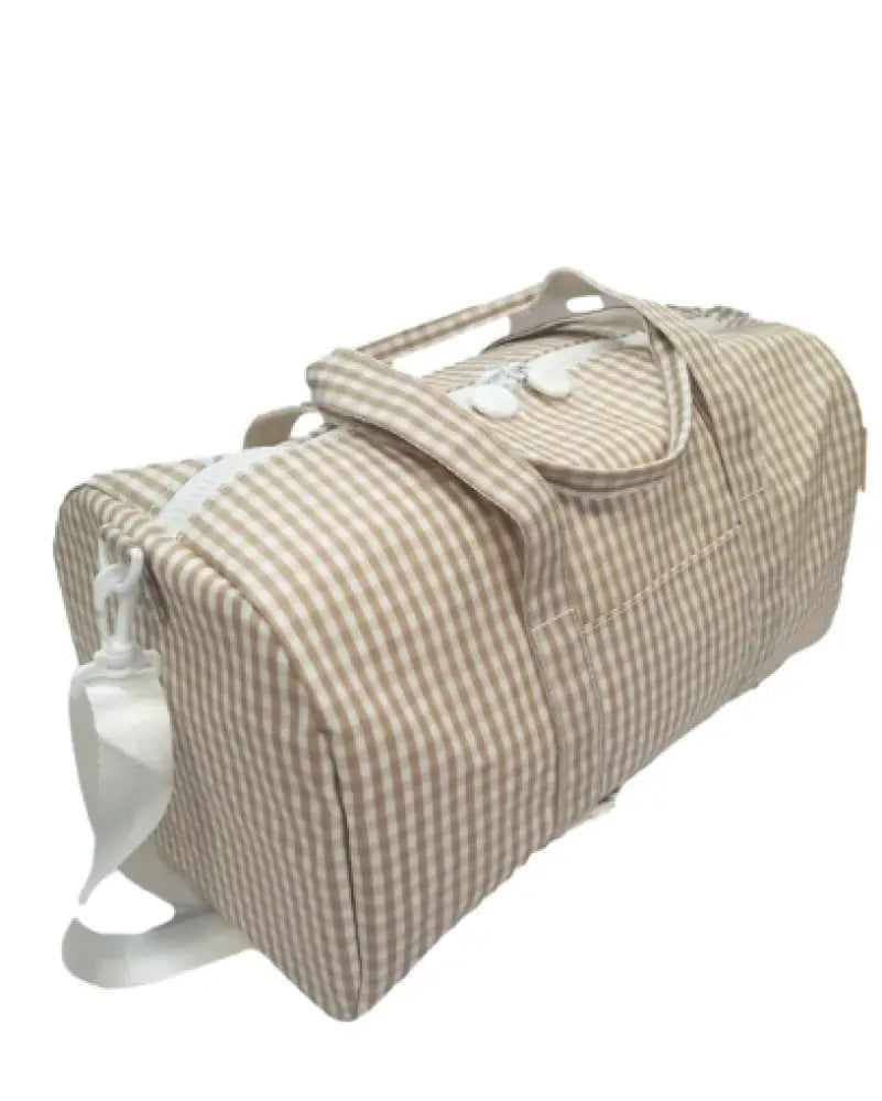 Trvl Gingham Khaki Weekender New Bag