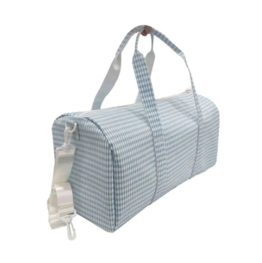 Trvl Gingham Mist Weekender New Bag