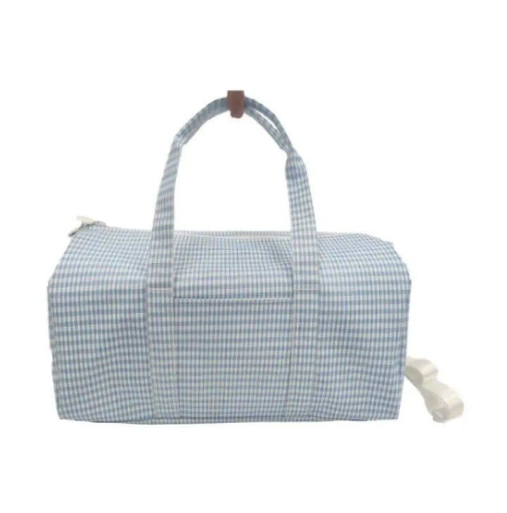 Trvl Gingham Mist Weekender New Bag