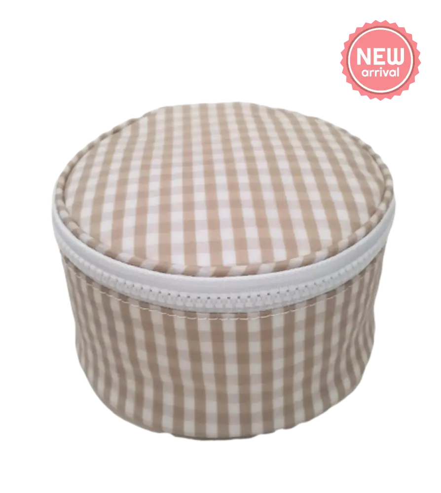 Trvl Round Up Jewel Case - Gingham Khaki