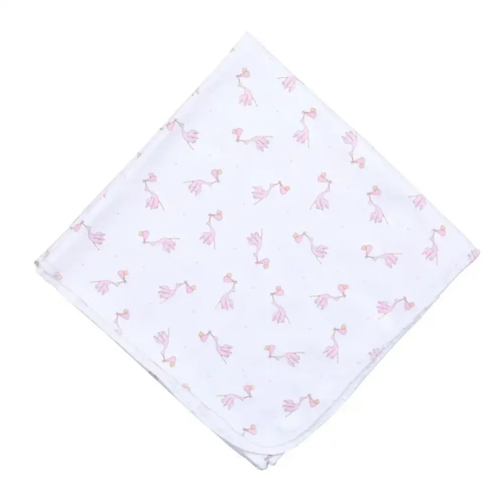 Worth The Wait Printed Swaddle Blanket - Pink